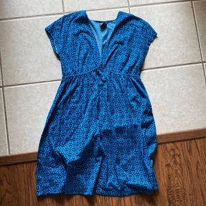 Vintage Faded Glory Black and Blue Dress